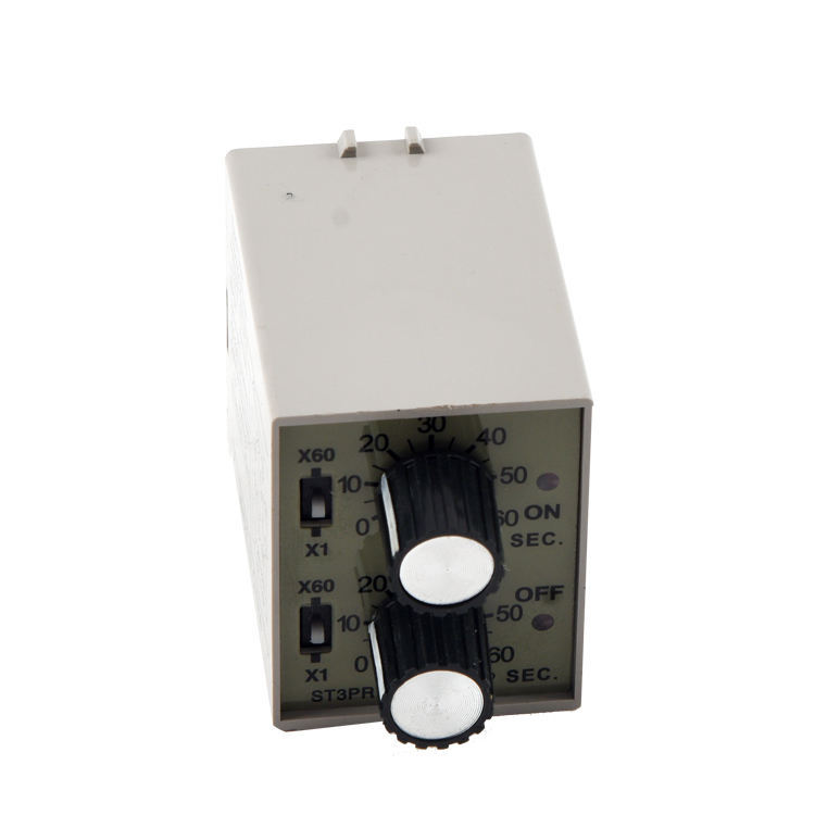 ST3PR AC 220V/110V Repeat Cycle SPDT Time Relays Twin Timers