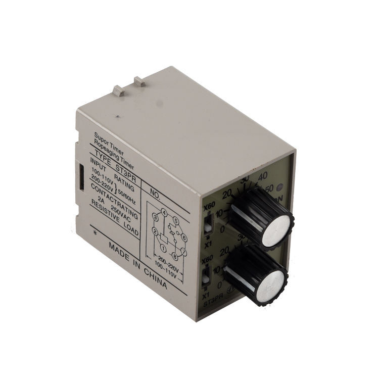 ST3PR AC 220V/110V Repeat Cycle SPDT Time Relays Twin Timers