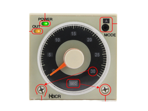 H3CR Pengatur Waktu Tunda Relai Waktu Rotasi Penunjuk 11 Pin