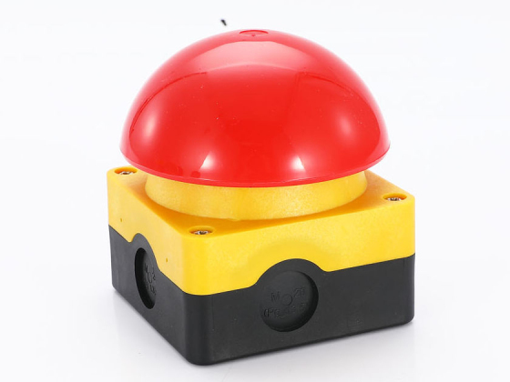 Sakelar tombol kepala jamur besar raket tangan pedal kaki EFAK yang dapat diatur ulang sendiri sakelar berhenti darurat tahan air dan tahan debu