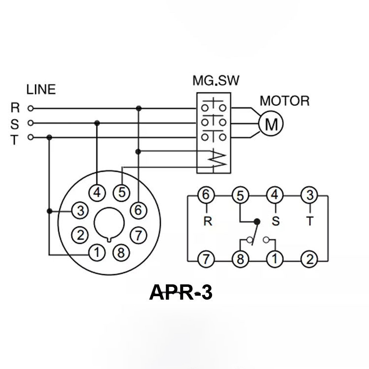 APR-3 Electrical Time Relay Counter Relays Phase Sequence Knob Timer Relay with Socket Base programme Twin Timer