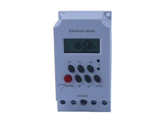 Висококачествен KG316T-II направляващ релсов таймер, програмируем микрокомпютърен превключвател за управление на времето