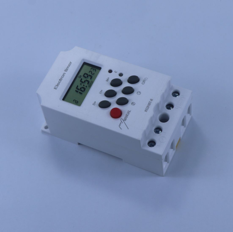 Timer Switch KG316T-Il 220V DIN-Rail LCD Micro-Computer Electric PowerTime Controller with Clock ; Voltage, 220 Volts