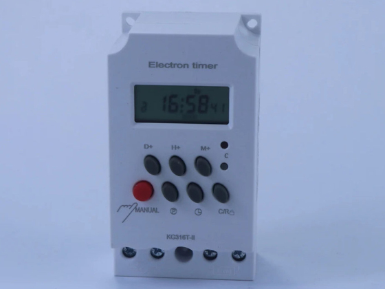Превключвател с таймер KG316T-I л 220V DIN-шина LCD микрокомпютър Електрическо захранване Време контролер с часовник; Напрежение, 220 волта