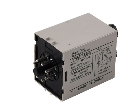 Manufacturer's Hot Selling Double Adjustable Infinite Loop Delay Relay ST3PR Double Control Double Cycle 220V 24V 12V 30S 60S