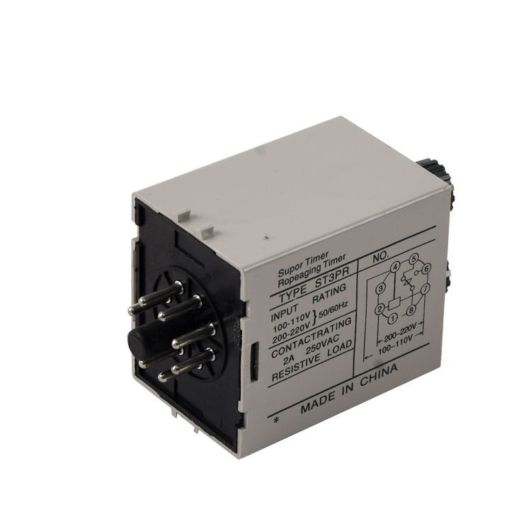 Manufacturer's Hot Selling Double Adjustable Infinite Loop Delay Relay ST3PR Double Control Double Cycle 220V 24V 12V 30S 60S