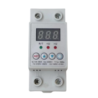 Adjustable overvoltage and undervoltage protection device Din single-phase automatic reconnection protector with voltage display