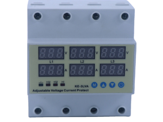 tampilan digital tiga fase pelindung tegangan atas/bawah arus yang dapat disesuaikan