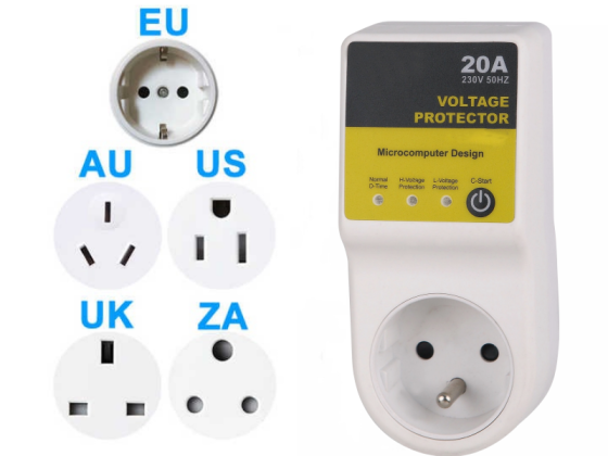 2-year warranty 2166 voltage protector sockets suitable for multiple countries