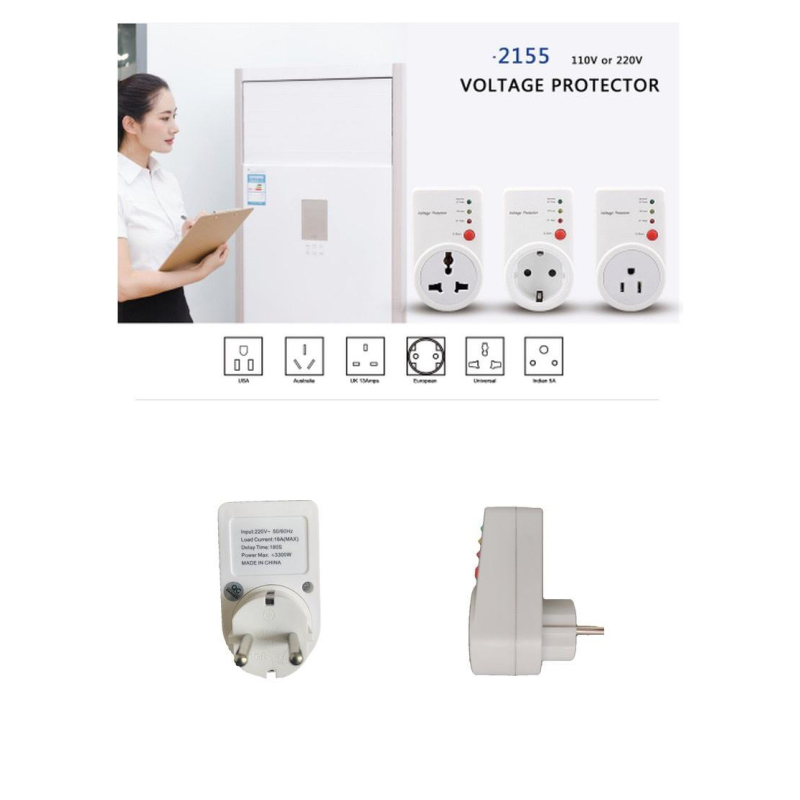 2155 voltage protector sockets suitable for multiple countries