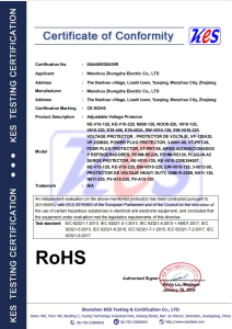 Environmental protection RoHS certification