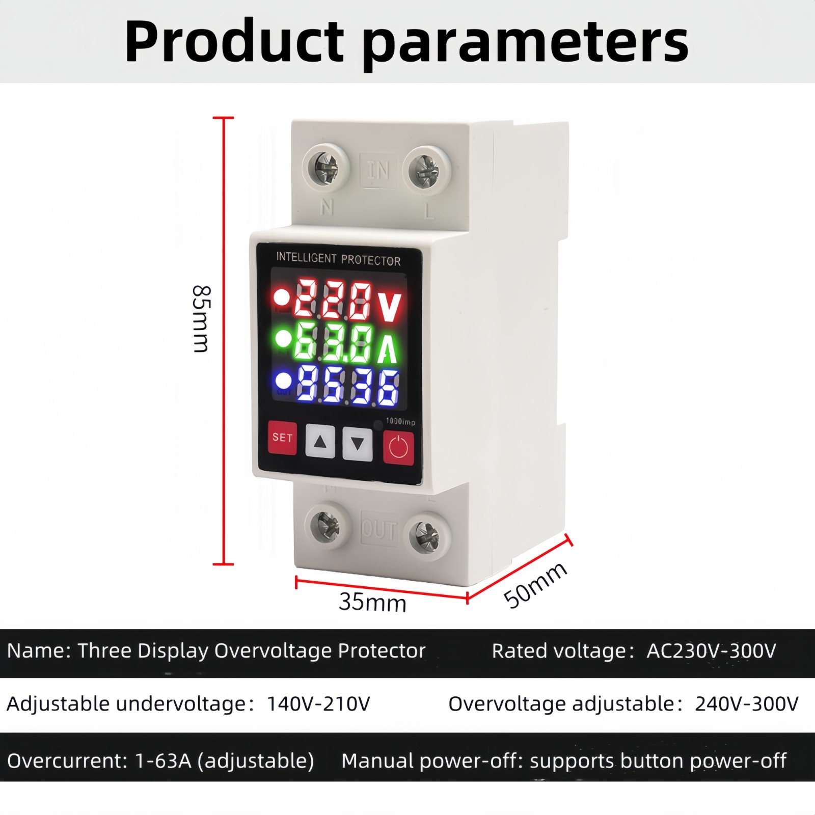 Three-Display Voltage Protector