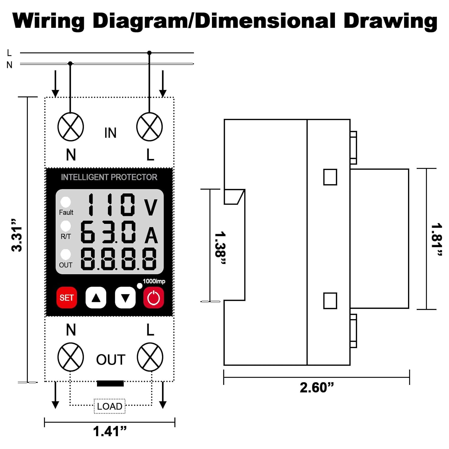 Three-Display Voltage Protector