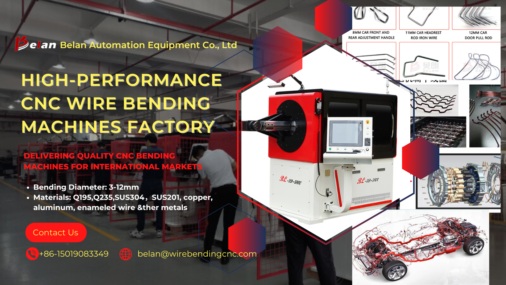 Double ended wire bending machine