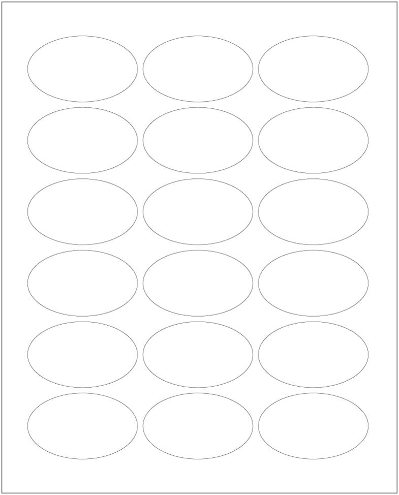 Oval sheet labels