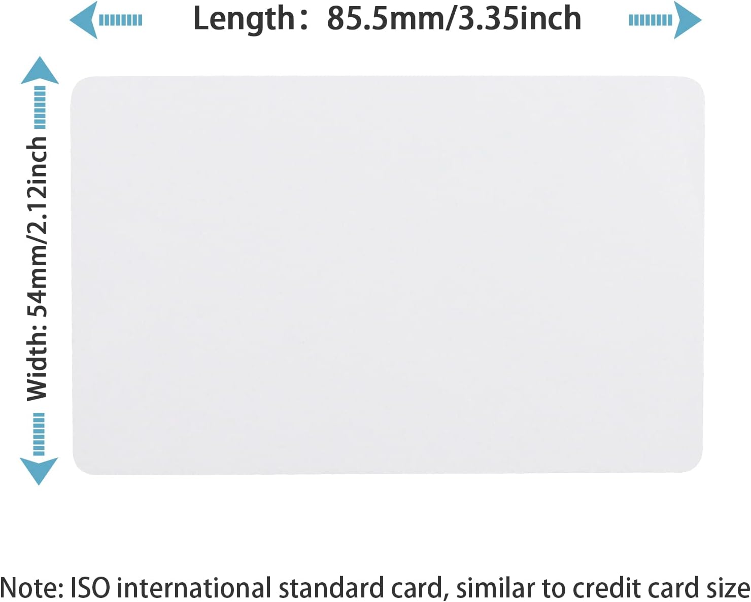 Tisk prázdných bílých plastových PVC identifikačních karet
