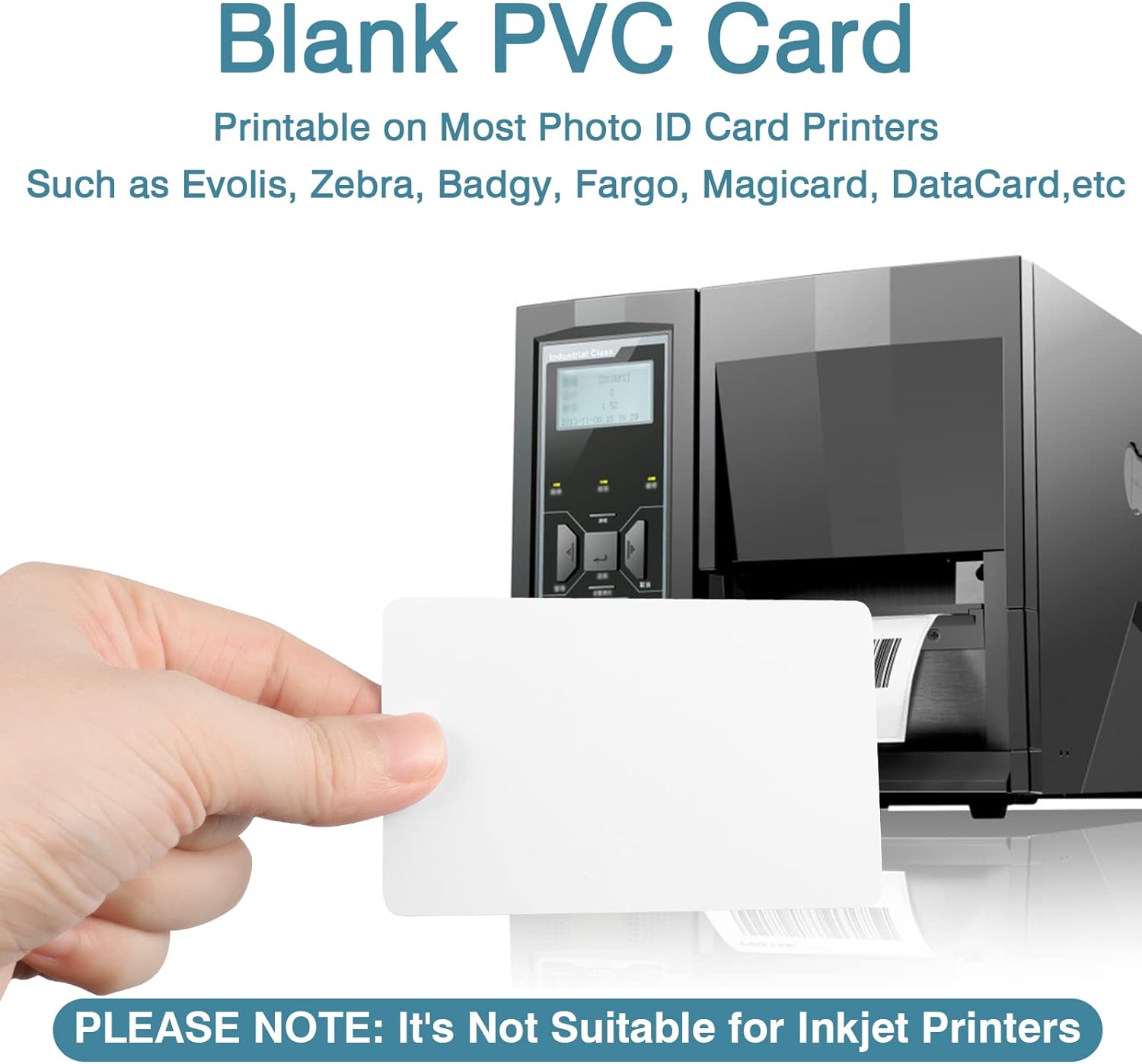Tisk prázdných bílých plastových PVC identifikačních karet