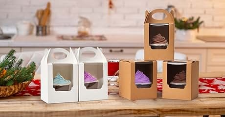 Pastry paper box with window