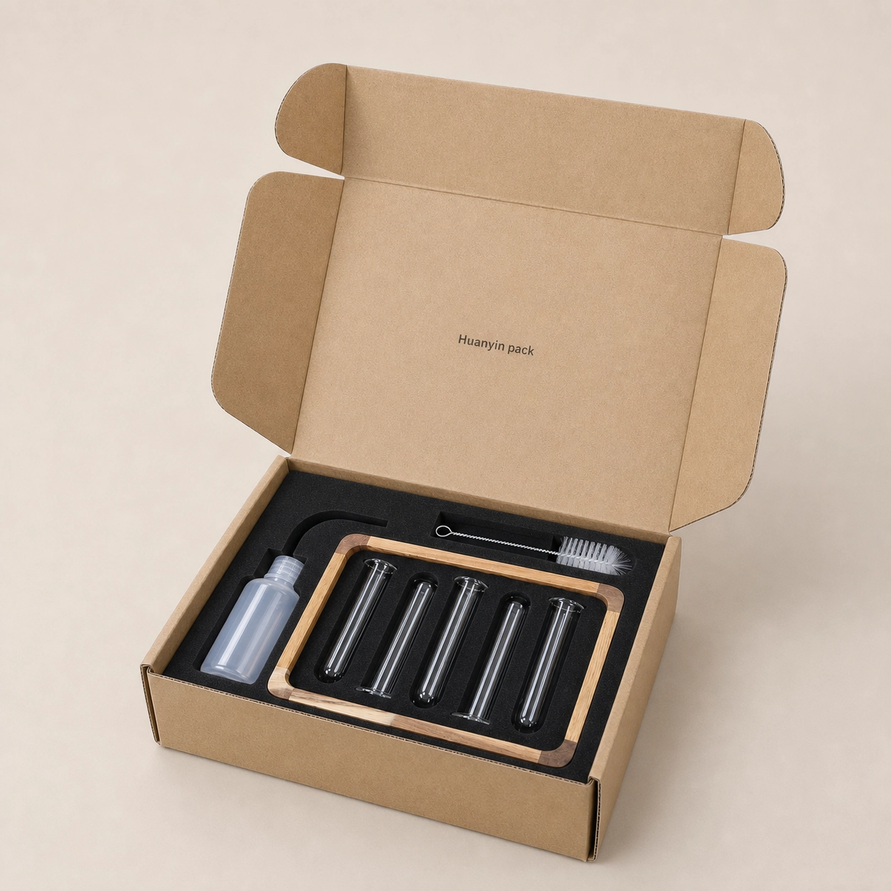 Mailer Box with Foam Insert for Fragile Product Kits