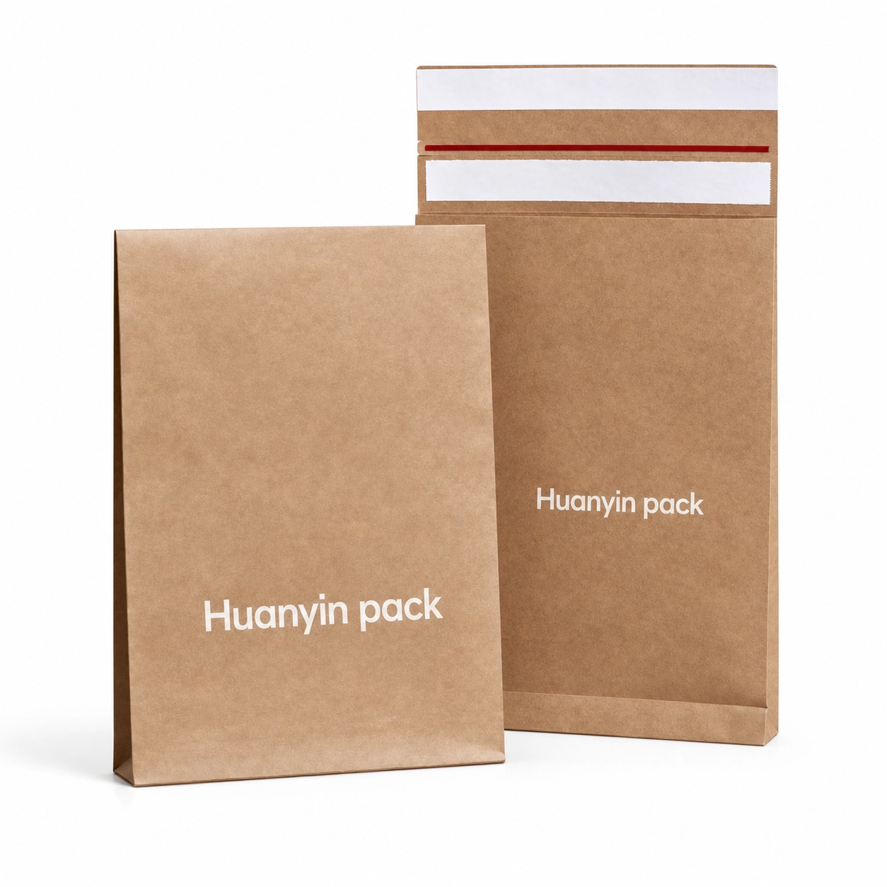 Expandable Kraft Paper Mailing Bag with Peel-and-Seal