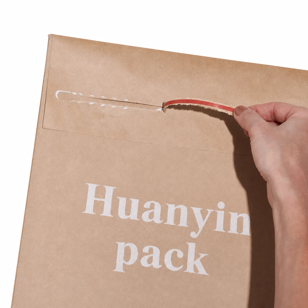 Expandable Kraft Paper Mailing Bag with Peel-and-Seal