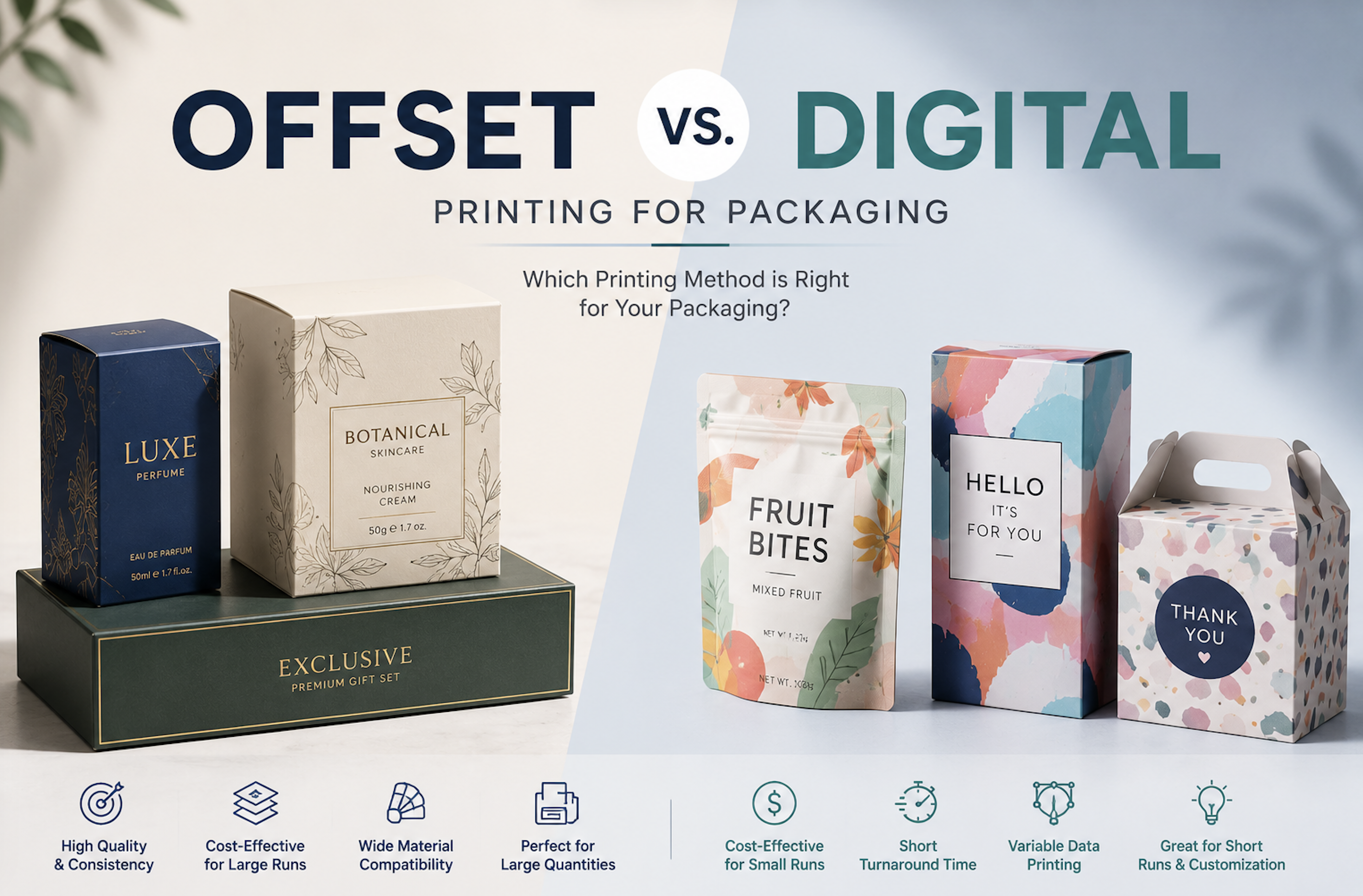 Impressão offset versus impressão digital para embalagens: qual escolher?