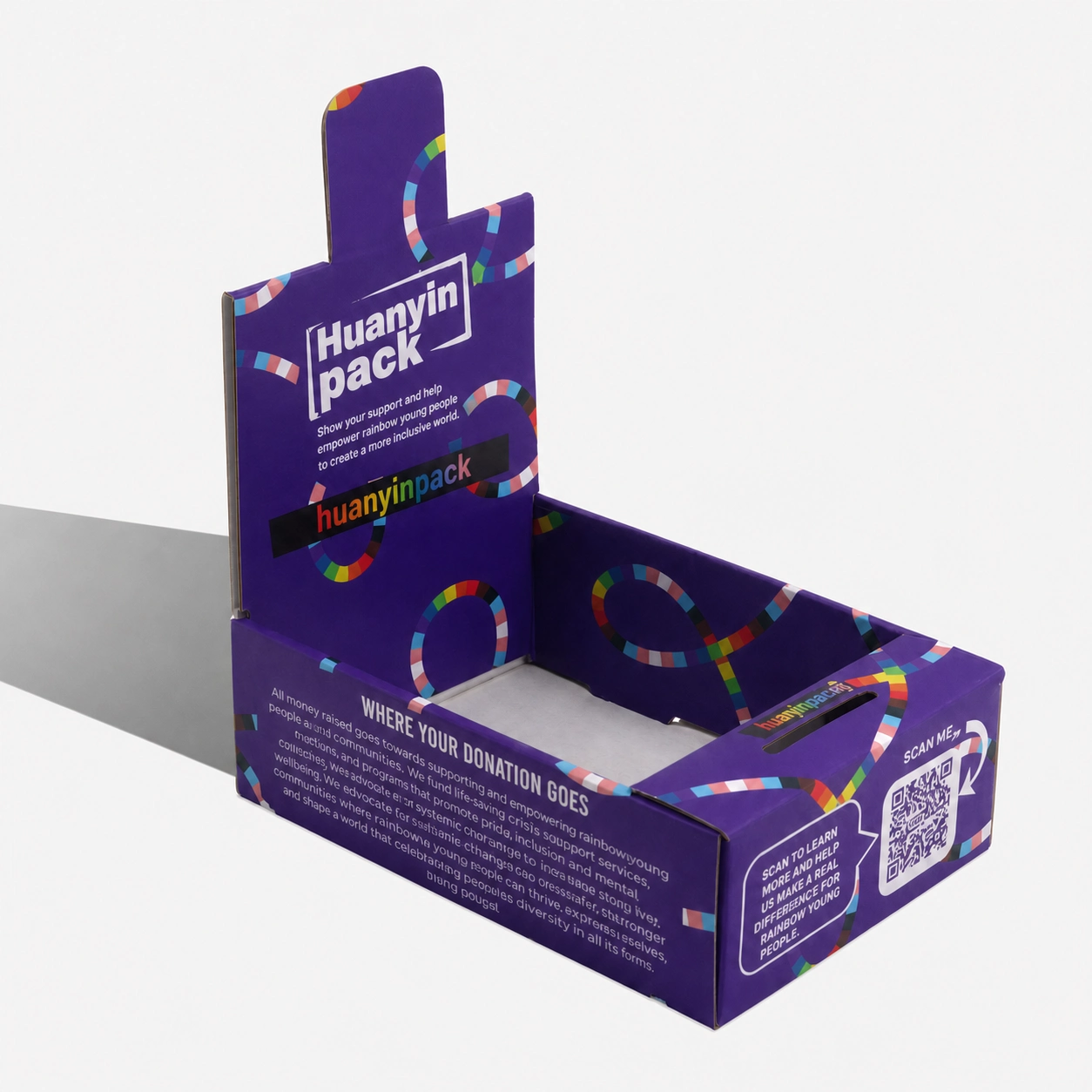 Présentoir de comptoir en carton ondulé avec carte d'en-tête Présentoir de comptoir en carton ondulé avec carte d'en-tête