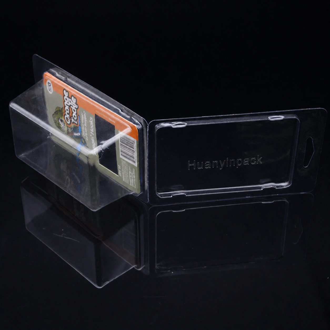 Clear PET Fold-Over Clamshell Blister with Hang Hole