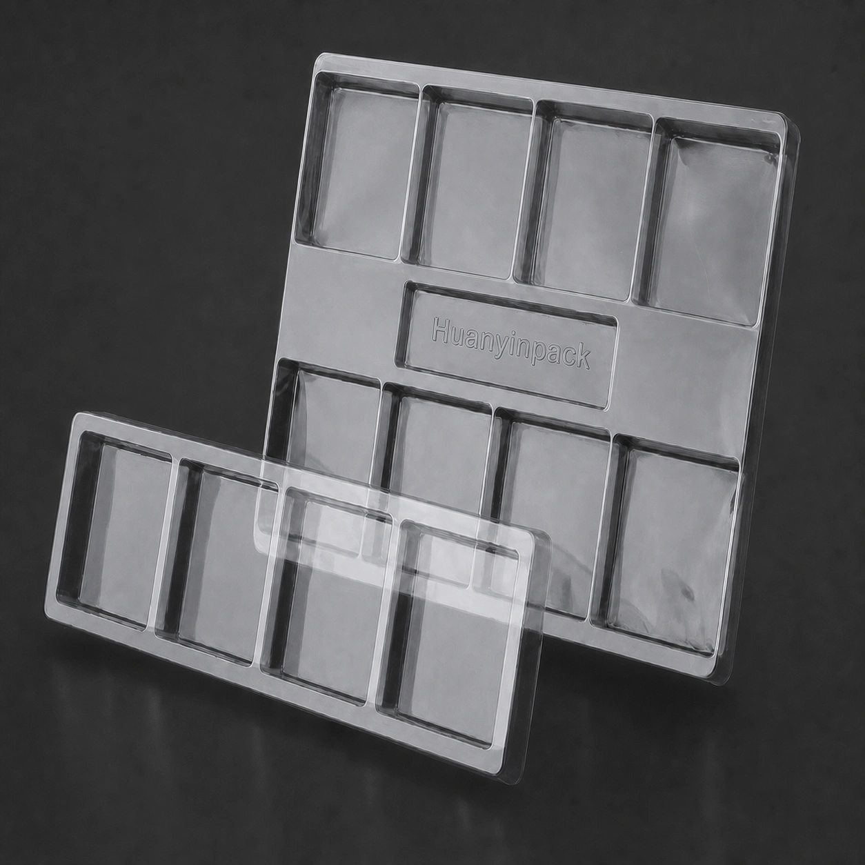 Clear Multi-Cavity PET Blister Tray for Product Inserts Clear Multi-Cavity PET Blister Tray for Product Inserts