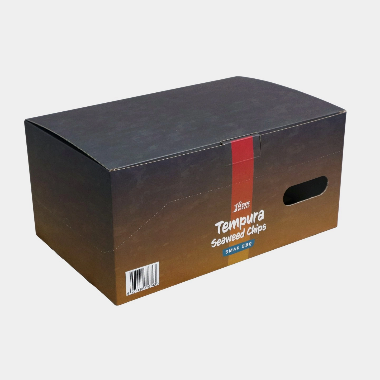 Flip-Top Corrugated Box with Carry Handle for Food Retail
