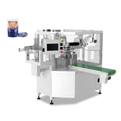 Máquina rotativa de embalagem de bolsas pré-fabricadas