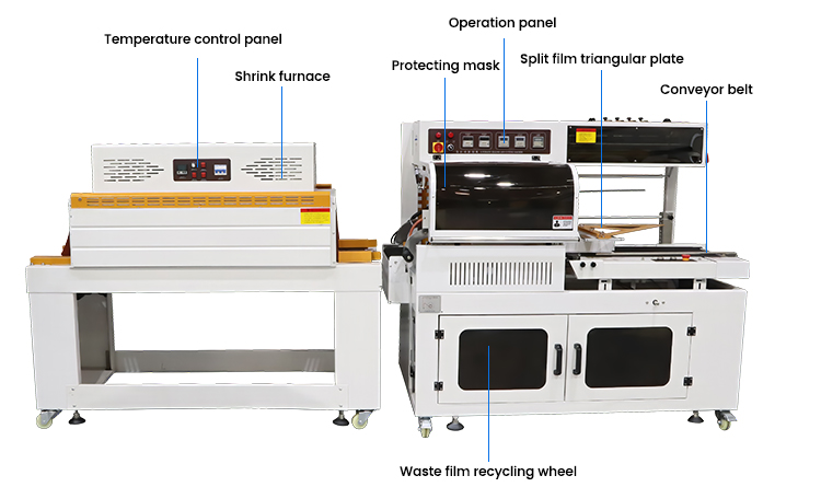 L shape heat shrink wrapping machine