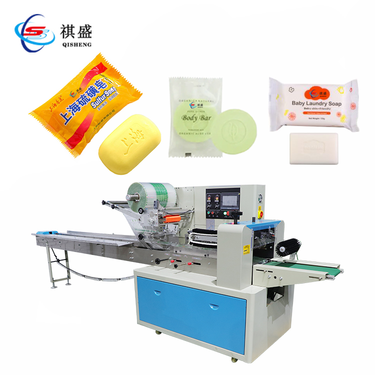 Soap flow wrapping machine