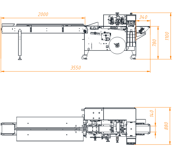 Wrap packaging machine