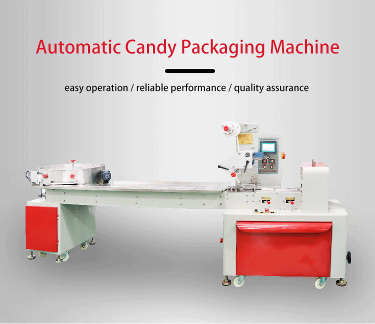 Lollipop candy flow wrapping packaging machine