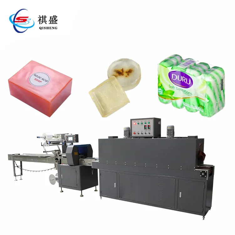 Soap heat shrink wrapping packaging machine