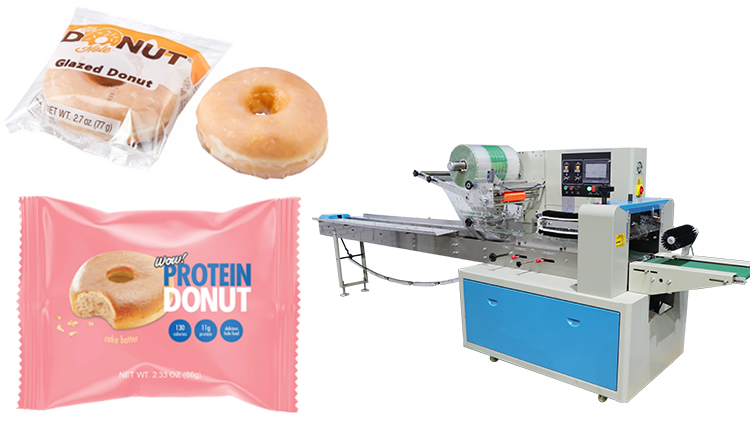 Donut flow wrap packaging machine