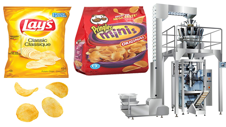 Máquina de embalagem VFFS de batata frita