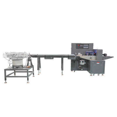 Máquina de embalagem de fluxo horizontal com disco de classificação