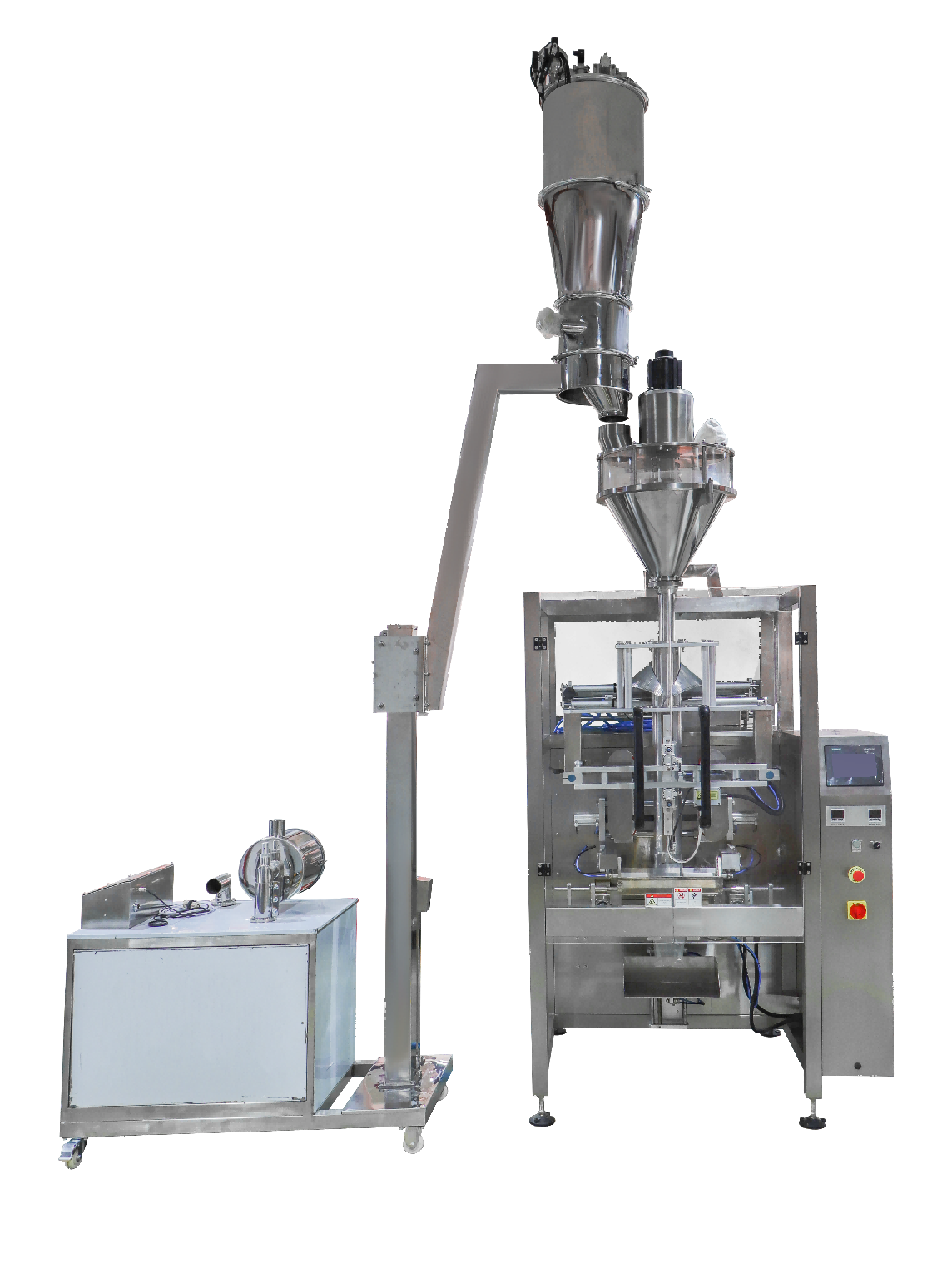 vertical powder packaging machine with vacuum feeder