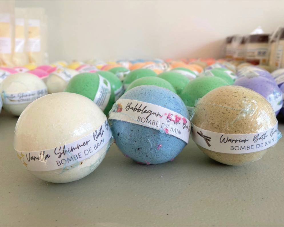 Bath bomb shrink wrapping