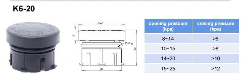 Pressure release vent cap