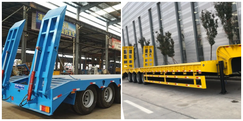 Low flat hydraulic trailer