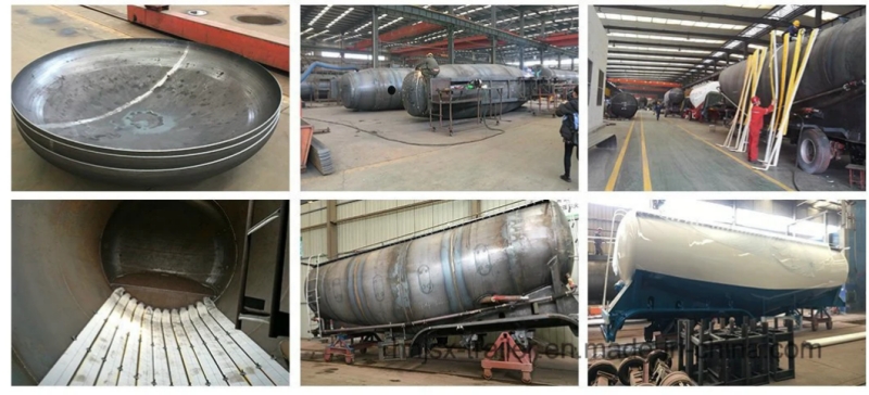 Bulk cement tank semi trailer