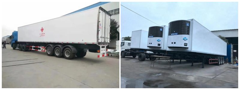 3 axle refrigerated semi trailer