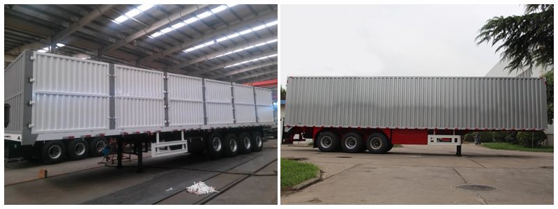 3 axle transport semi trailer