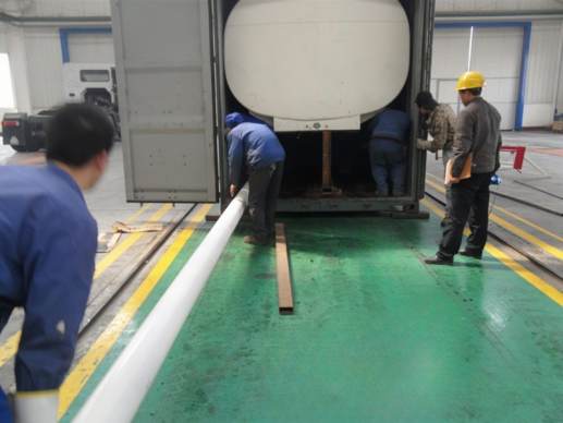 Custom tank semi truck starts