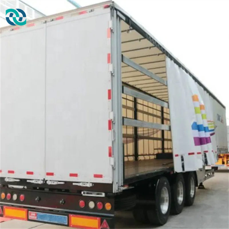 3 Axles 60T Side Curtain Rail Transport Trailer