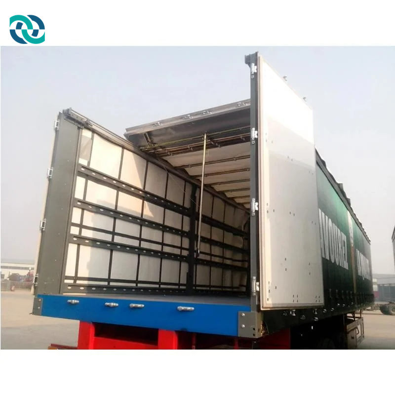 3 Axles 60T Side Curtain Rail Transport Trailer