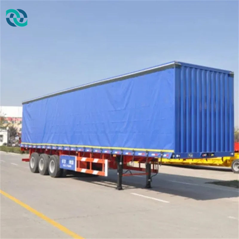 3 Axles 60T Side Curtain Rail Transport Trailer